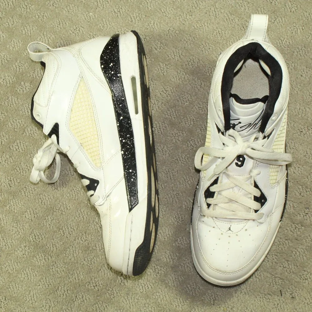 Men's Size 9 - Jordan Flight 9 White Black Sneakers